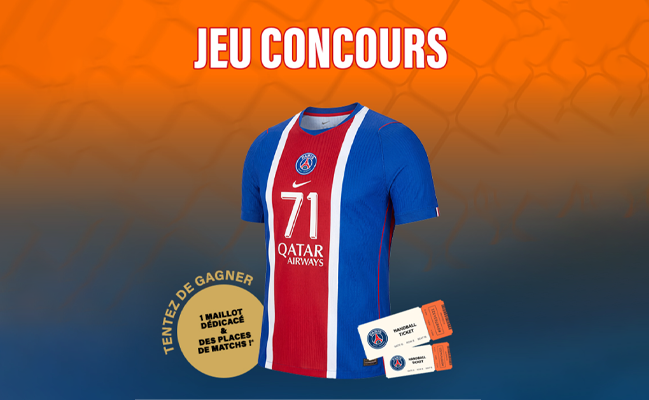 jeux concours pour gagner des places pour voir les matchs du PSG HAND avec AUSHOPPING