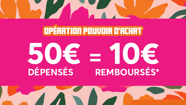 50 euros dépensés = 10 euros remboursés