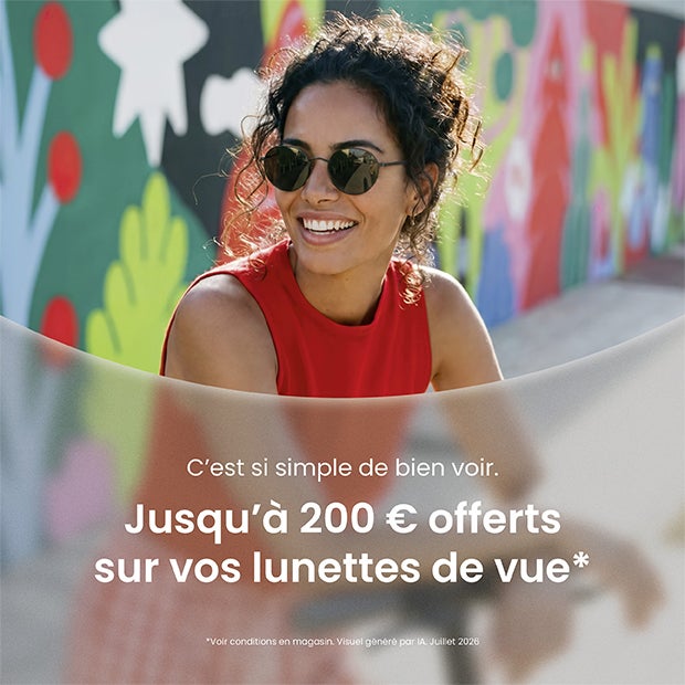 Générale d'optique jusqu'à 200€ offerts